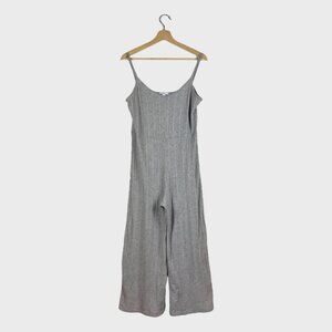 Wide Legged Strapped Jumpsuit Women Grey L